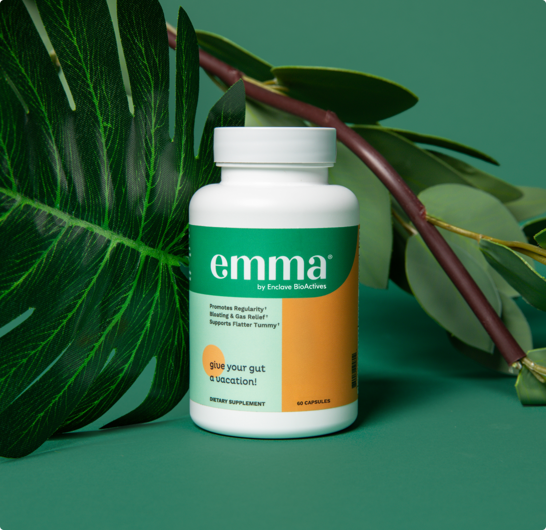 EmmaRelief official supplement bottle – natural digestive relief